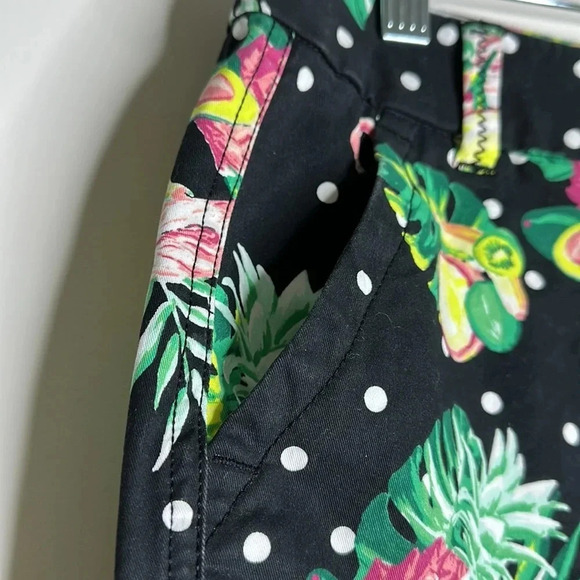 Crown & Ivy Caroline Shorts for Women | Black with polka dots tropical print |10 - Picture 3 of 6